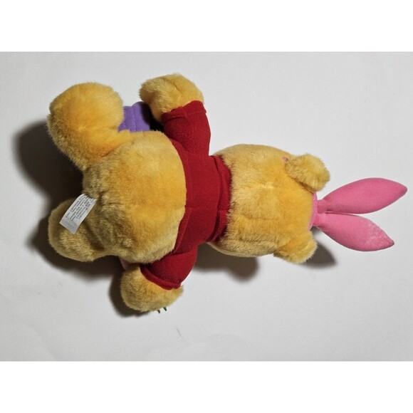 Disney Mattel 1999 Winnie the Pooh Plush Easter Basket 9" Eeyore Tigger Piglet - Picture 9 of 10